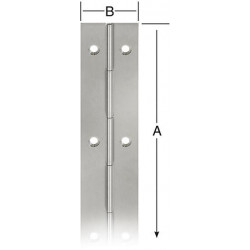 Charnière piano 32X2040 mm acier inoxydable(V2A)