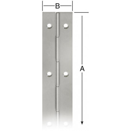 Charnière piano 32X2040 mm acier inoxydable(V2A)