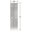 Charnière piano 32X2040 mm acier inoxydable(V2A)