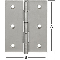 Charnières 50X39 mm acier inoxydable(V2A)