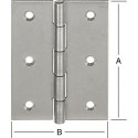 Charnières 80X58 mm acier inoxydable(V2A)