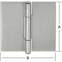 Charnières 40x40mm acier inoxydable V2A