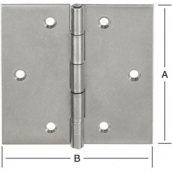 Charnières 70X70 mm acier inoxydable (V2A)
