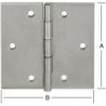 Charnières 70X70 mm acier inoxydable (V2A)
