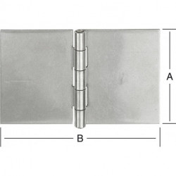 Ger.breit.Scharn. 60x90mmungeb. acier inoxydable V2A