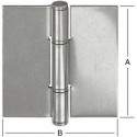 Charnière de porte 90X85mm non percée. acier inoxydable