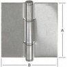 Charnière de porte 90X85mm non percée. acier inoxydable