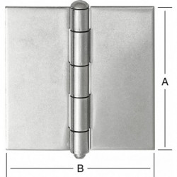Charnières 63x63mm acier inoxydable V2A