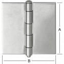 Charnières 63x63mm acier inoxydable V2A