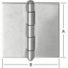 Charnières 75x75mm acier inoxydable V2A