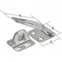 Moraillon de sécurité 80X37mm acier inoxydable. acier inoxydable
