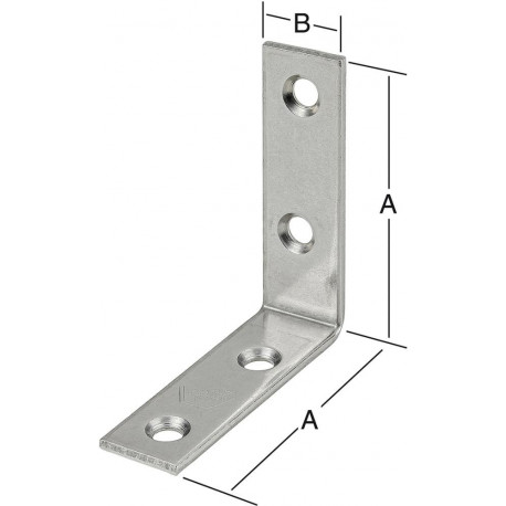 Equerres 60x18mm inox V2A (Par 10)