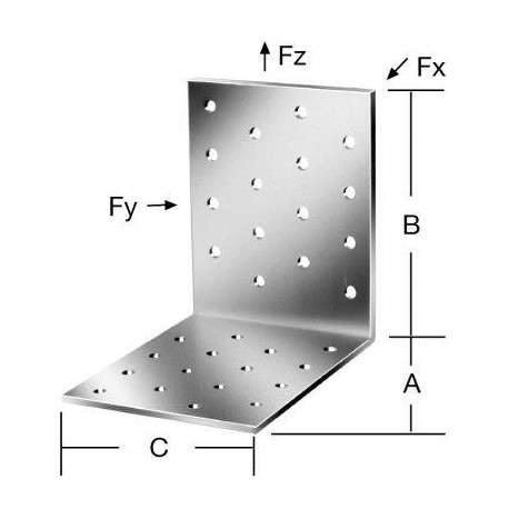 Equerres 60X60X40 zingué (Par 100)