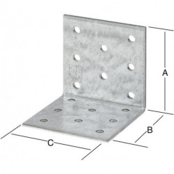 Equerre perforée 80X80X60 galvanisé.. CE