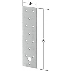 Plaques perforées 80X200mm galvanisé.. CE (Par 100)