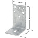 Equerre 70x60x110mm En acier, galvanisé à chaud, lourd