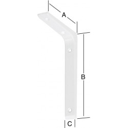 Support console aluminium 150X200 mm blanc