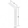 Equerre alu 65x100 mm blanc