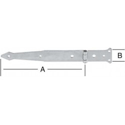 Ferrure 400x45 zingué.