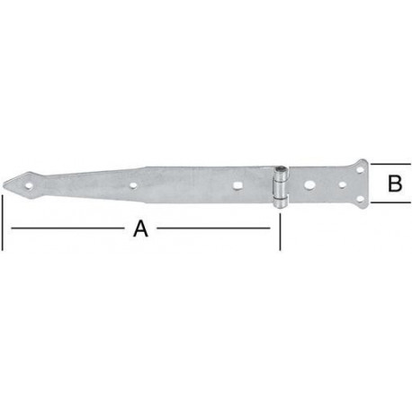 Ferrure 400x45 zingué.