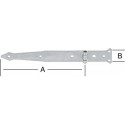Ferrure 400x45 zingué.