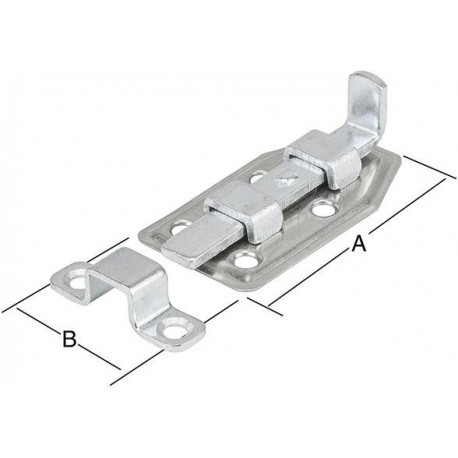 Mini verrou avec boucle 40x22 mm galv.
