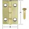 Charnière boite.20x12mm laiton plaqué. 4 unités