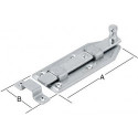 Bouton de porte pêne droit 140X56 zinc