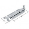 Bouton de porte pêne droit 140X56 zinc