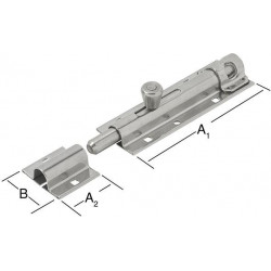 Boulon de serrure de porte 130x40mm.Inox V2A