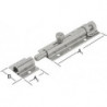Boulon de serrure de porte 130x40mm.Inox V2A