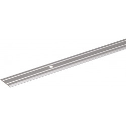 profil de transition aluminium - couleur argent 900MM avec 2 rainures