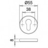 Rosette de protection de porte avant 15mm