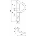 Poignée porte Kronos.8mm.92.PZ.F12 2005/B1/035. F12