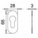 Clé rosette.0817/3. PZ.br.. RAL 8077 817/3 F05