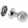 Bouton sur rosace. 1052/5020.couleur argent