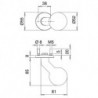 Bouton sur rosace. 1052/4020.couleur argent