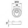 Rosace de clé de protection porte avant 7456