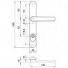 Poignée porte..Kronos.8mm.92.ZA.F01 2005/R9/045. F01