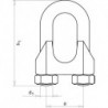 Serre-câble, similaire à DIN 741, acier galvanisé 3mm/M4 1/8 HP (Par 100)