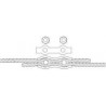 Collier de serrage duplex, acier, électrozingué 3.0mmx35 M4 (Par 50)