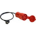 Adaptateur de courant triphasé 16 A CEE-Schuko Benning