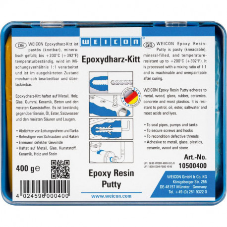 Mastic résine époxy 400 g Weicon