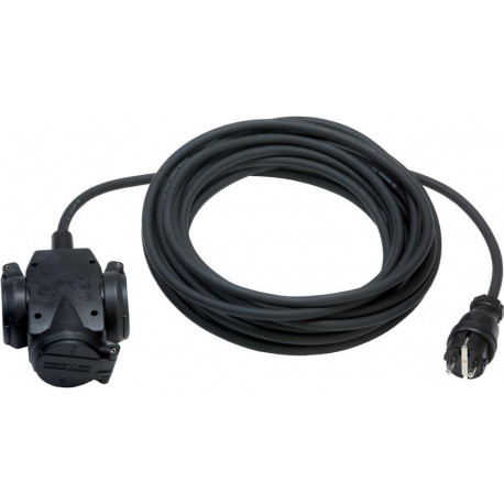 Ralllonge électrique triple IP44 10m H07RN-F3G1.5