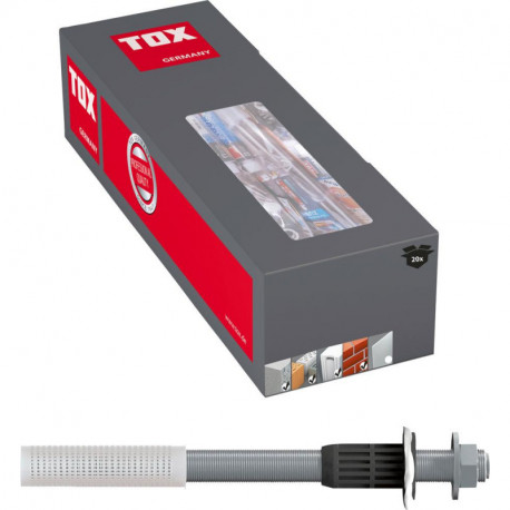 Support TOX pour charges lourdes Thermo Proof M12x400 grand pack KT (Par 16)