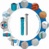 Cheville TOX Aqua Stop Pro 8/50 + vis en boîte ronde á20