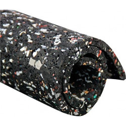 Tapis anti fatigue recyclage caoutchouc/PU. noir - coloré 10mm. 1500mm 5m