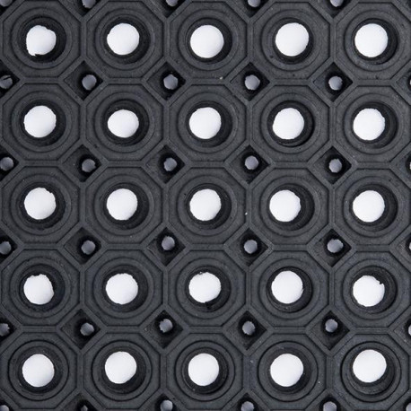 Tapis nid d'abeille (caillebotis) SBR/NR. noir. plafond ouvert. 13 mm. 100x920cm
