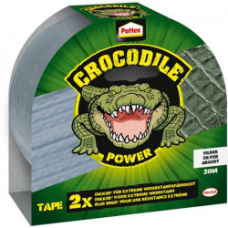 Pattex Crocodile ruban adhésif argent 20m