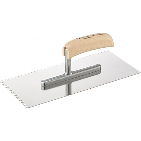Taloche 280x130mm denté 4x4mm inoxydable Robuste FORTIS